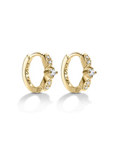 Eve White Diamonds Hoop Earrings